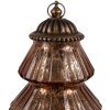 Clayre & Eef 6GL4574KO Árbol de Navidad LED Ø 16x22 cm cobre vidrio estilo campestre