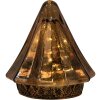 Clayre & Eef 6GL4588 Árbol de Navidad LED Oro Vidrio Ø 14x16 cm 2xAAA