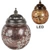 Clayre & Eef 6GL4595 Decoración LED Cristal Rosa Ø11x15cm Estilo Campestre 2xAAA
