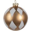 Clayre & Eef 6GL4610 Adorno de Navidad oro blanco Ø 8 cm cristal moderno
