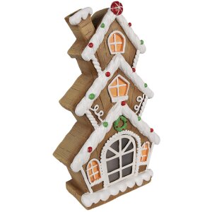 Clayre & Eef 6MG0051 Decoración Casa LED Marrón Blanco 24x11x41 cm 2xAAA