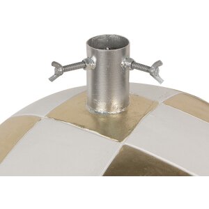 Clayre & Eef 6MG0053 Soporte de Árbol de Navidad Oro Blanco 42x42x44 cm