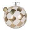 Clayre & Eef 6MG0053 Soporte de Árbol de Navidad Oro Blanco 42x42x44 cm