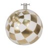 Clayre & Eef 6MG0053 Soporte de Árbol de Navidad Oro Blanco 42x42x44 cm