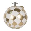Clayre & Eef 6MG0053 Soporte de Árbol de Navidad Oro Blanco 42x42x44 cm