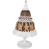 Clayre & Eef 6PR4247 Pastel Decorativo Pan de Jengibre Ø 29x52 cm Marrón Blanco Estilo Campestre