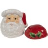 Clayre & Eef 6CE1847 Lata de Almacenaje Papá Noel Blanco Rojo 19x18x22 cm