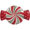 Clayre & Eef 6CE1848S Plato Cerámica Rojo Blanco 22x14x2 cm