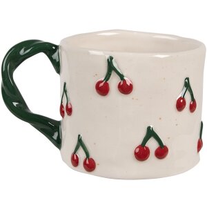 Clayre & Eef 6CEMU0149 Taza Cerámica Rojo...