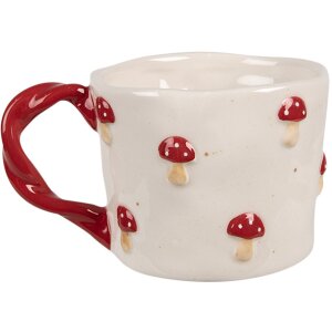 Clayre & Eef 6CEMU0151 Taza Toadstool Beige Rojo 200...