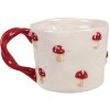 Clayre & Eef 6CEMU0151 Taza Toadstool Beige Rojo 200 ml 13x9x7 cm