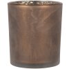 Clayre & Eef 6GL4661 Portavelas de té motivo ciervo marrón Ø 9x10 cm cristal