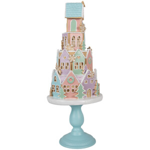 Clayre & Eef 5PR0136 Casa Decorativa Colores Pasteles Azul Rosa Ø 24x59 cm Poliresina