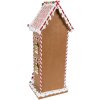 Clayre & Eef 6PR4250 Casa de Navidad Marrón Blanco 17x14x40 cm Poliresina