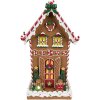 Clayre & Eef 6PR4251 Casa de Jengibre Decoración Marrón Blanco 18x14x31 cm