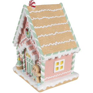 Clayre & Eef 6PR4263 Casa Decorativa Rosa 20x16x25 cm...