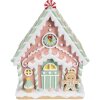 Clayre & Eef 6PR4263 Casa Decorativa Rosa 20x16x25 cm Poliresina Navidad