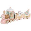 Clayre & Eef 6PR4266 Decoración Tren Beige Rosa 45x12x19 cm Poliresina