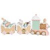 Clayre & Eef 6PR4266 Decoración Tren Beige Rosa 45x12x19 cm Poliresina