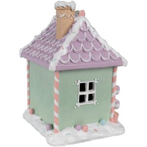 Clayre & Eef 6PR4267 Casa Decorativa Navidad Verde Rosa Morado 17x14x21 cm
