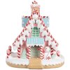 Clayre & Eef 6PR4268 Casa de Navidad Poliresina Rosa Violeta 16x13x15 cm