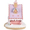 Clayre & Eef 6PR4268 Casa de Navidad Poliresina Rosa Violeta 16x13x15 cm