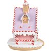 Clayre & Eef 6PR4268 Casa de Navidad Poliresina Rosa Violeta 16x13x15 cm