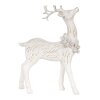 Clayre & Eef 6PR4284 Decoración Ciervo Blanco 13x5x19 cm Poliresina