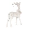 Clayre & Eef 6PR4284 Decoración Ciervo Blanco 13x5x19 cm Poliresina