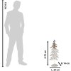 Clayre & Eef 5Y1258 Árbol Decorativo 29x14x75 cm Hierro Blanco Marrón Estilo Campestre