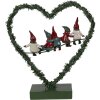 Clayre & Eef 65531 Decoración LED gnomo corazón 26x9x28 cm Decoración navideña casa de campo