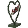 Clayre & Eef 65531 Decoración LED gnomo corazón 26x9x28 cm Decoración navideña casa de campo