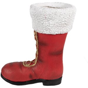 Clayre & Eef 6MG0048 Botas Decoración Navideña Rojo Blanco 32x19x36 cm