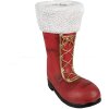 Clayre & Eef 6MG0048 Botas Decoración Navideña Rojo Blanco 32x19x36 cm