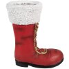 Clayre & Eef 6MG0048 Botas Decoración Navideña Rojo Blanco 32x19x36 cm