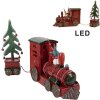 Clayre & Eef 6PR4239 Tren con Decoración LED Rojo Verde 30x7x21 cm Casa de Campo
