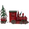 Clayre & Eef 6PR4239 Tren con Decoración LED Rojo Verde 30x7x21 cm Casa de Campo