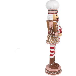 Clayre & Eef 6PR4256 Decoración Cascanueces Marrón Rosa 15x12x46 cm