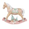 Clayre & Eef 6PR4260 Caballo balancín decorativo Beige 41x10x37 cm Poliresina Casa de campo