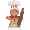 Clayre & Eef 6PR4275 Decoración Hombre de Jengibre Marrón Blanco 11x4x18 cm
