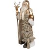 Clayre & Eef 6PR4279 Papá Noel Decoración color oro 25x18x50 cm Poliresina
