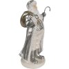 Clayre & Eef 6PR4301 Papá Noel Figura Decorativa Plata 11x9x20 cm Poliresina