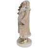 Clayre & Eef 6PR4302 Papá Noel Decoración Beige Oro 10x8x21 cm Poliresina