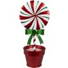 Clayre & Eef 6Y5626 Decoración Piruleta Rojo Blanco Metal 12x9x26 cm