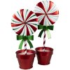 Clayre & Eef 6Y5626 Decoración Piruleta Rojo Blanco Metal 12x9x26 cm