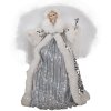 Clayre & Eef 65617 Decoración Ángel Blanco Plateado 20x15x28 cm