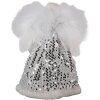 Clayre & Eef 65617 Decoración Ángel Blanco Plateado 20x15x28 cm