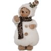 Clayre & Eef 65619 Decoración Oso Blanco Beige 22x16x40 cm Estilo campestre