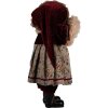 Clayre & Eef 65623 Decoración Oso Beige Rojo 28x21x51 cm Plástico Textil