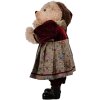 Clayre & Eef 65623 Decoración Oso Beige Rojo 28x21x51 cm Plástico Textil